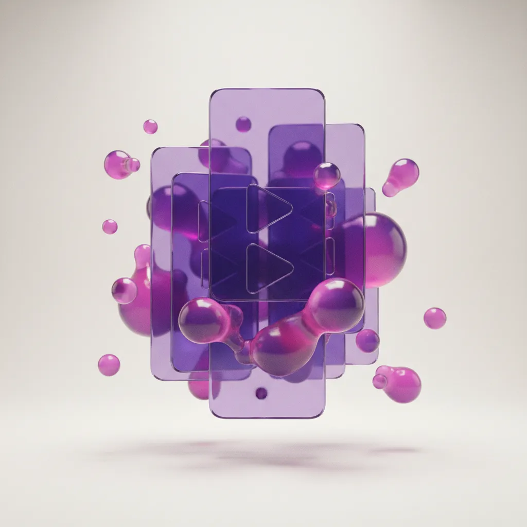 Abstrakcyjna ilustracja treści UGC, pionowe kadry wideo
