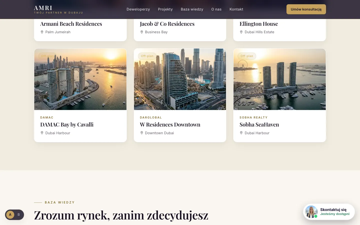 Projekty off-plan i baza wiedzy o rynku