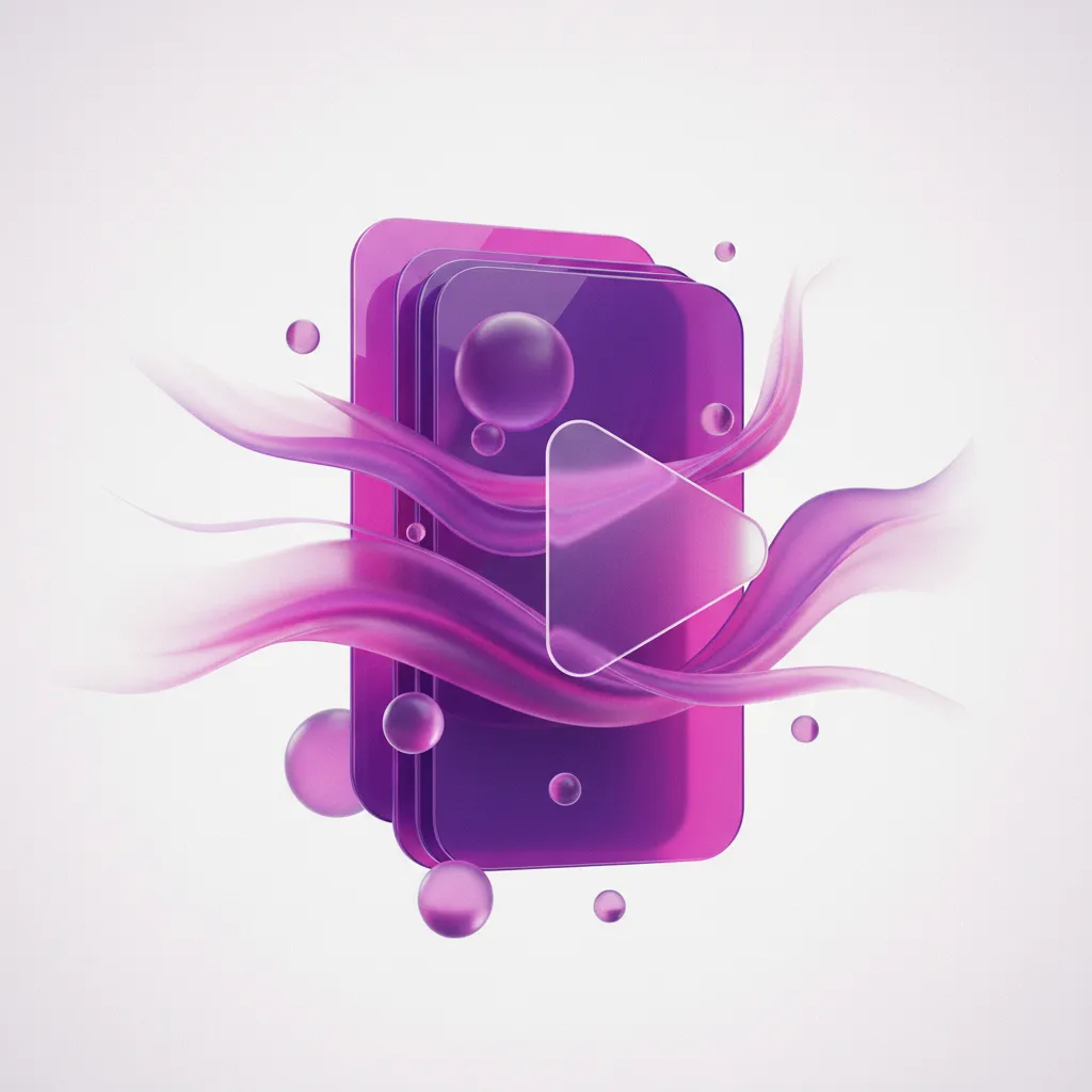 Abstrakcyjna ilustracja formatów krótkiego wideo pionowego